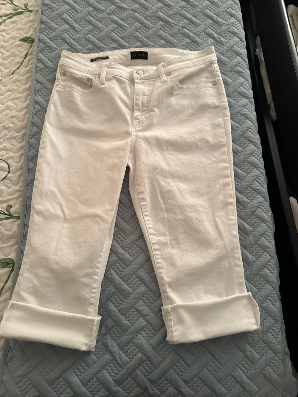 Talbots White Cropped Capri Jeans